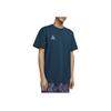 Nike Loose Round Neck Logo Letter Print Short Sleeve T-Shirt Men Tops Blue BQ7342-474