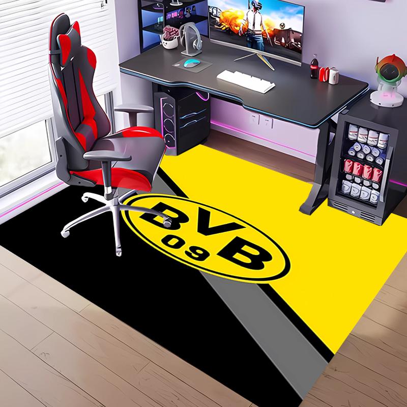 1pc Borussia Dortmund Entrance Mat, Non-Slip Mat Area Rug,Room Decor, Outdoor Decor, Kitchen Rug,Doormat - Machine Washable, Easy to Clean