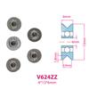 5Pcs V U Groove Roller Wheel Ball Bearings Embroidery Machine Pulley Bearing