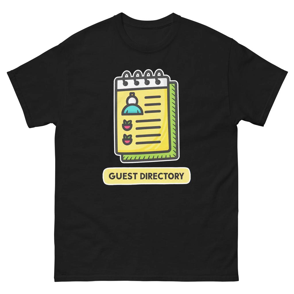 Guest Directory Hotel Item Travel Motel T-Shirt