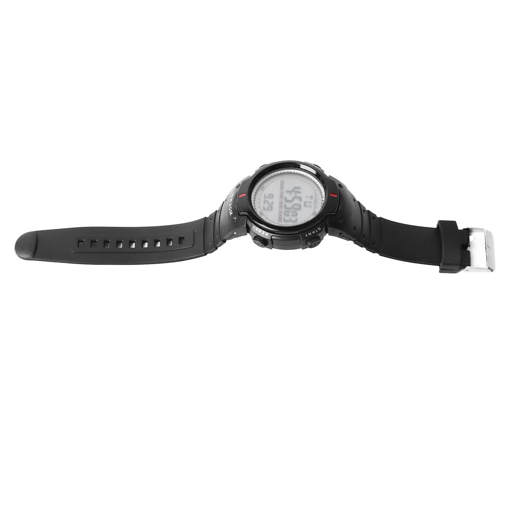 Men Electronic Watch Waterproof Large Screen Night Light Sports Watch for Outdoor Black