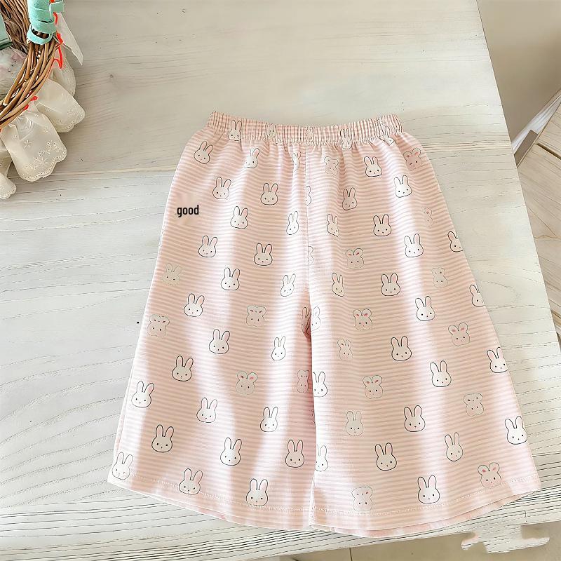 Girls' Summer Sports Sleeveless Top & Wide-Leg Pants Two-Piece Set