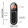 Mini Clip FM Radio Pocket Rechargeable Stereo Radio with LCD Display Wired 3.5mm Headphones For Meetings Tours Running