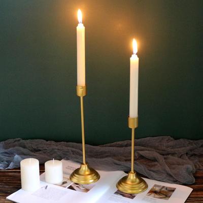 2x Candle Holders for Pillar Candles Candelabra Iron Ornament Fireplace Living Room Dining Home