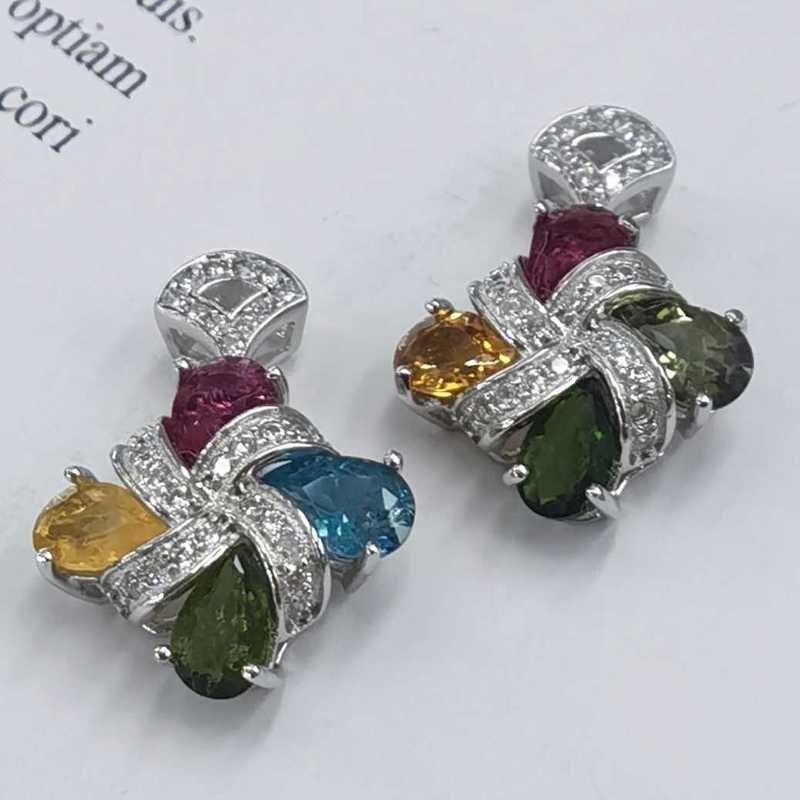 Sace Gems Colliers de luxe avec pendentif Tourmaline colorée en argent Sterling 925 pour femmes, bijoux fins scintillants, cadeau d'anniversaire