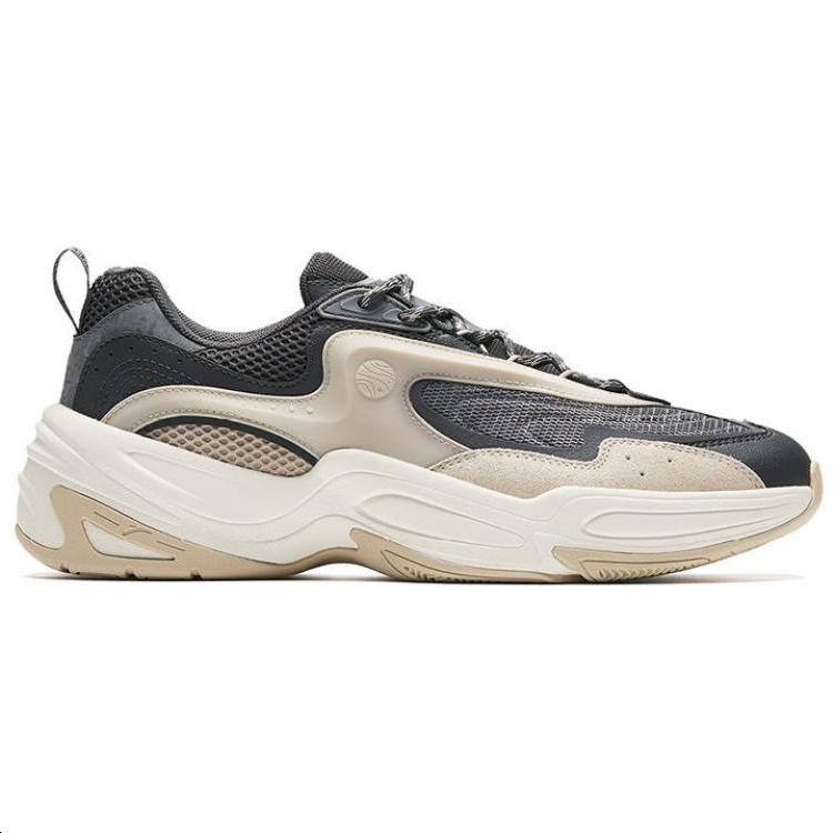 Anta Cross Cushioning Slip Resistant Low top Chunky Sneakers Men's Gray 112348850-3