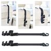 2pcs Rear Seat Headrest Hanging Hook Multi-function W 3 Hooks Automotive Seat Back Organizers for Umbrella Handbag Purse Coat
