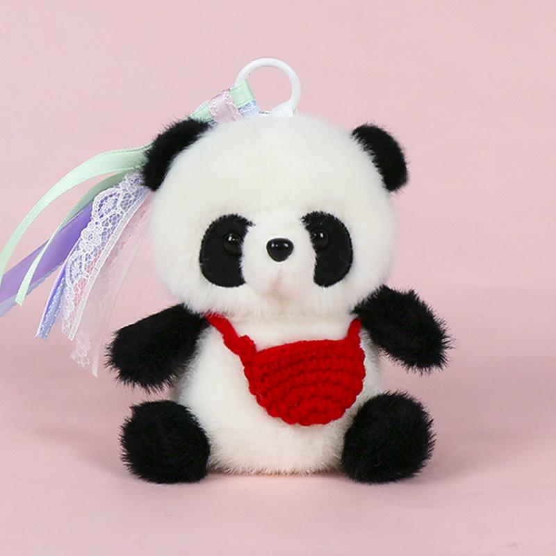 Premium Scented Panda Pendant Backpack: Dressed-Up Panda Doll In Various Styles