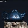 Yixing High-end Tea Pot Famous Handmade Purple Clay Teapot Raw Ore Azure Mud Home Kettle Chinese Tea Ceremony Collection 290ml