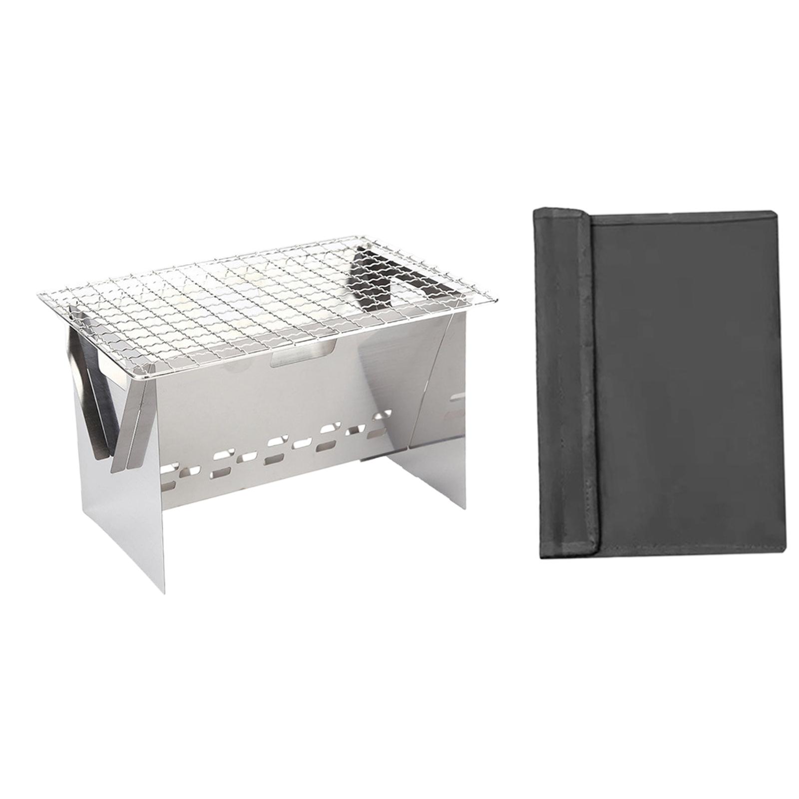 Мини-угольный гриль для барбекю, простой в обслуживании, универсальный походный гриль с сумкой для переноски, портативный, компактный для семей, начинающих