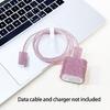 Glittering Rhinestones Charging Protections Case Featuring Soft TPU Shell And Practical Cable Saver For Charging Devices