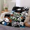 1pc Trick or Treat Hello Kitty Halloween Themes Blanket, Soft Warm Throw for Home Decor, Gift Idea for Family and Friend, Living Room, Travel, Camping