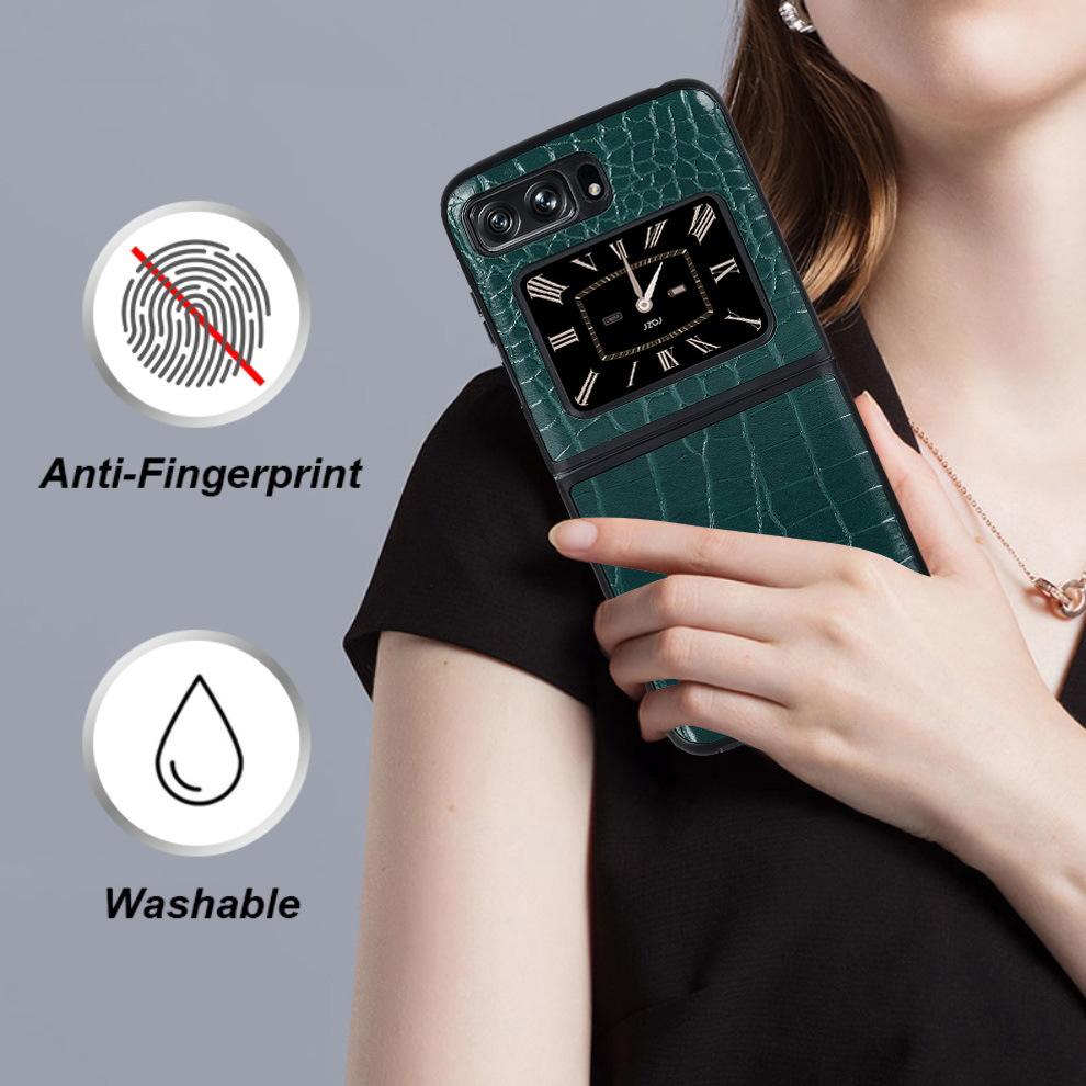 Suitable for moto razr 2026 folding screen mobile phone case with leather PC back cover hard case protective case