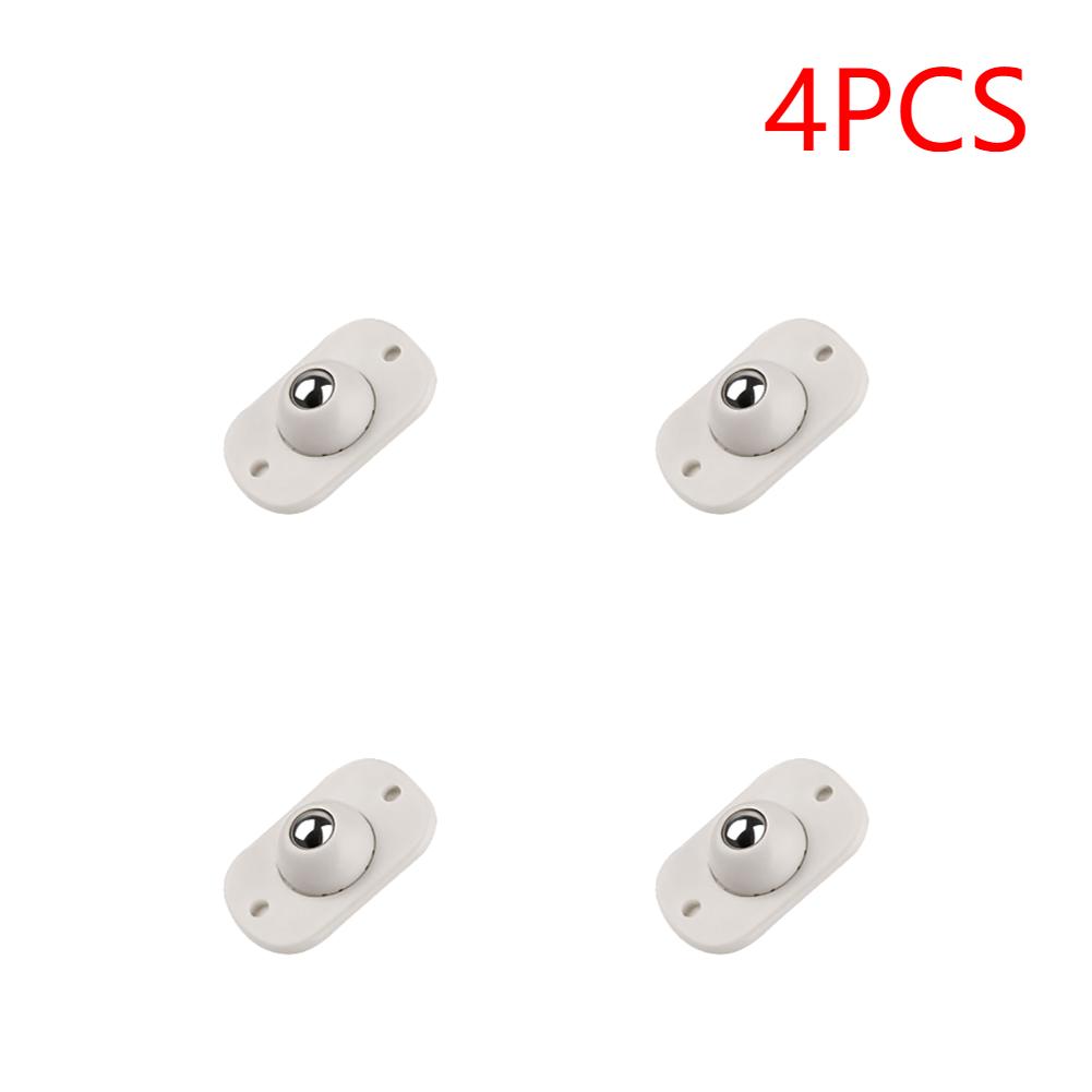 4pcs Self Adhesive Universal Wheel Stainless Steel Beads 360 Rotating Pulley Wheels For Bedside Cupboard Furniture Mover Tools
