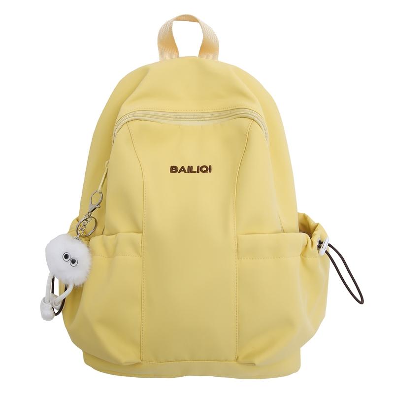 Lightweight Backpack Women's Water-Repellent Backpack Color Block Student Schoolbag
