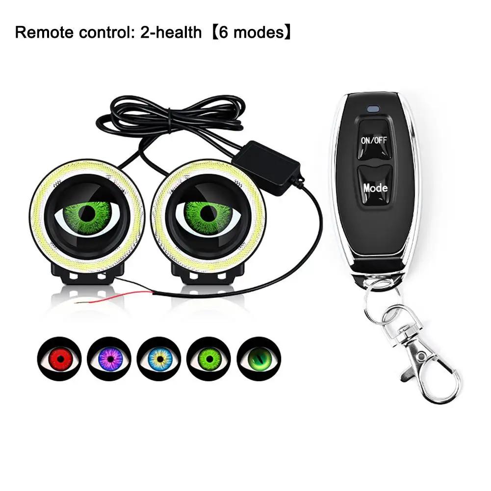 

Декоративные огни для мотоцикла 3D Динамический светодиодный свет «Дьявольский глаз» Водонепроницаемая фара 82 режима Комплект для модернизации для автомобиля мотоцикла Y2D5