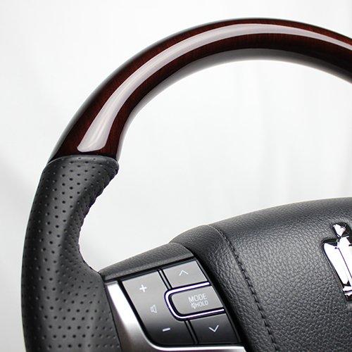 REAL Steering Wheel [210 Crown] Original Series Brown Wood H30-BRW-BK-CRW