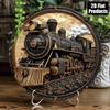 Vintage Steam Train Locomotive Metal Wall Art Decor Nostalgic Tin Sign For Home Office
