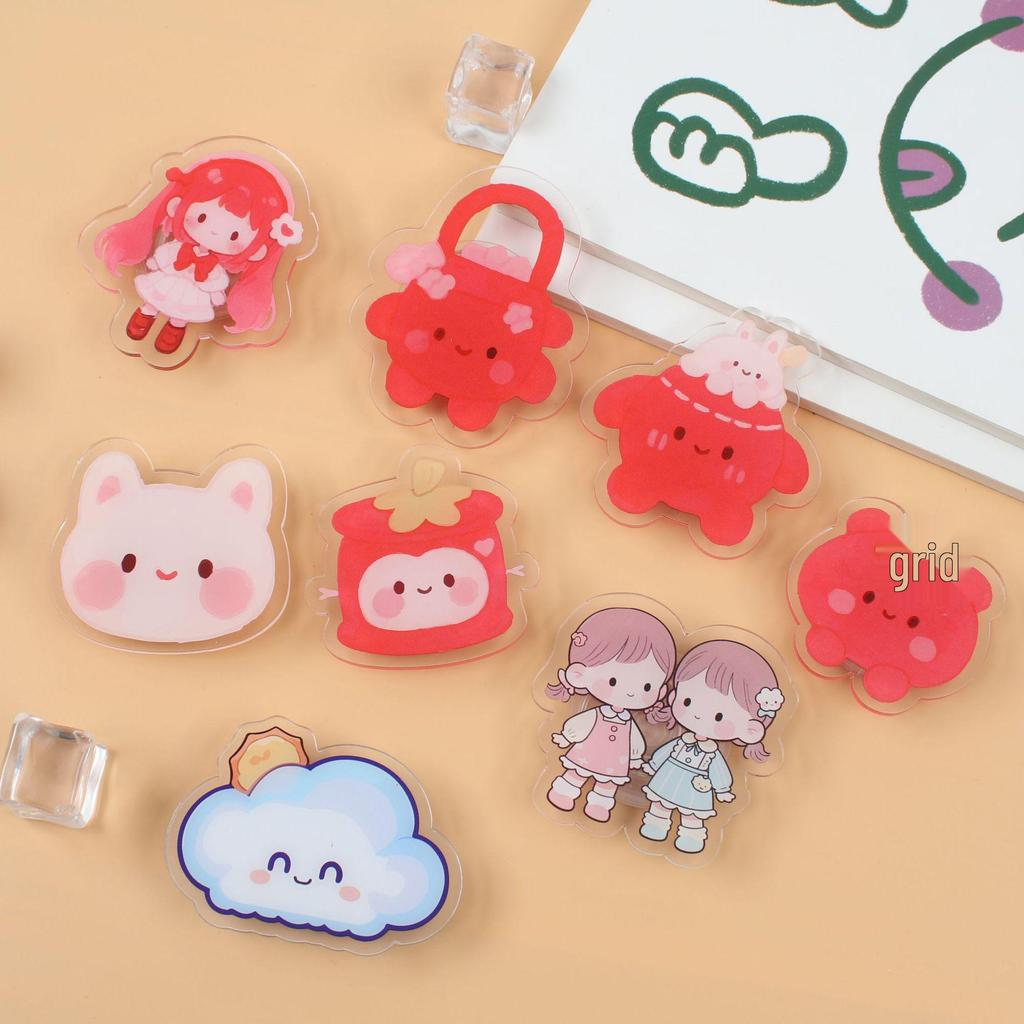Foldable Anime Cartoon Acrylic Phone Stand with Universal Telescopic Airbag Feature