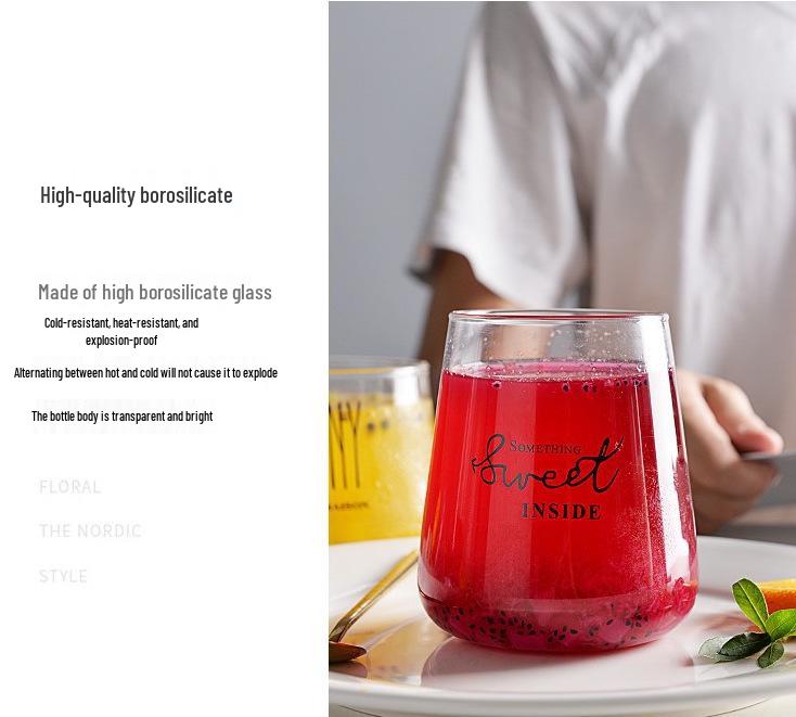 Nordic Style Mount Fuji Whiskey Glass - Transparent, Heat-Resistant, Water Drop Design for Cold Drinks