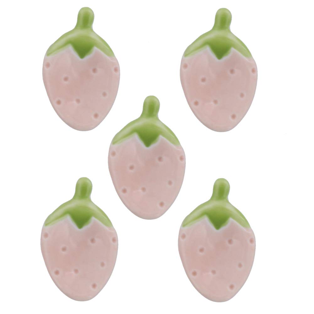 East Strawberry Chopstick Cutlery Spoon Tableware Set Rests, 5-Piece Set, Rest, Rest, (Pink) розовый