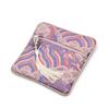 Women Exquisite Silk Jewelry Organizer New Chinese Style Embroidery Jewelry Storage Bag Wave Flower Zipper Bag