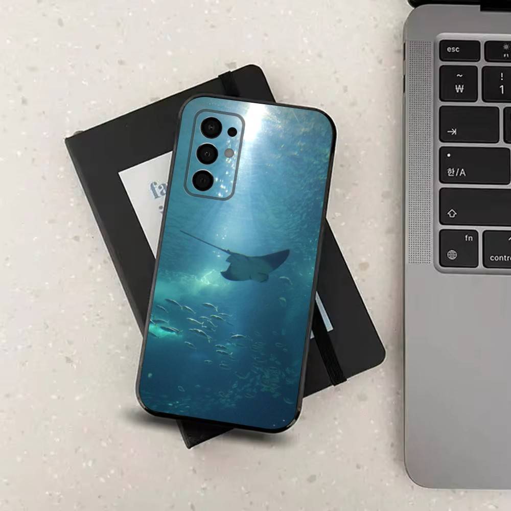 

Manta Ray Ocean Animal For Samsung Galaxy A73,31,Note,22,71,53,32,72,41,8,9,52,J7,Soft Black Silicone Cover Case SamsungNote20ultra