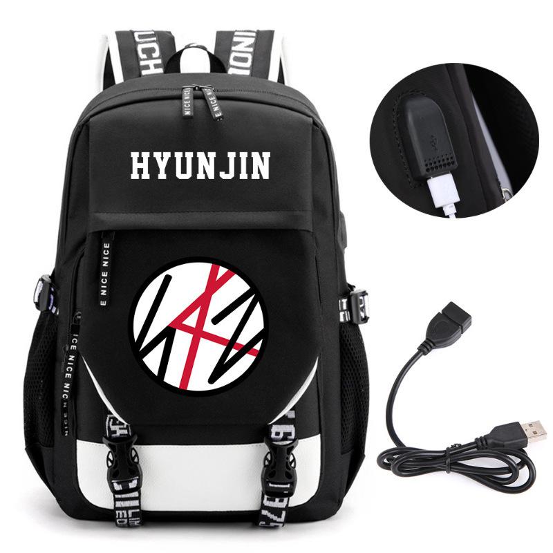 Straykids Beliebte Koreanische Boygroup Peripherie Rucksack Campus Grund- und Sekundarschüler Schultasche Herren- und Damen-Computertasche Rucksack