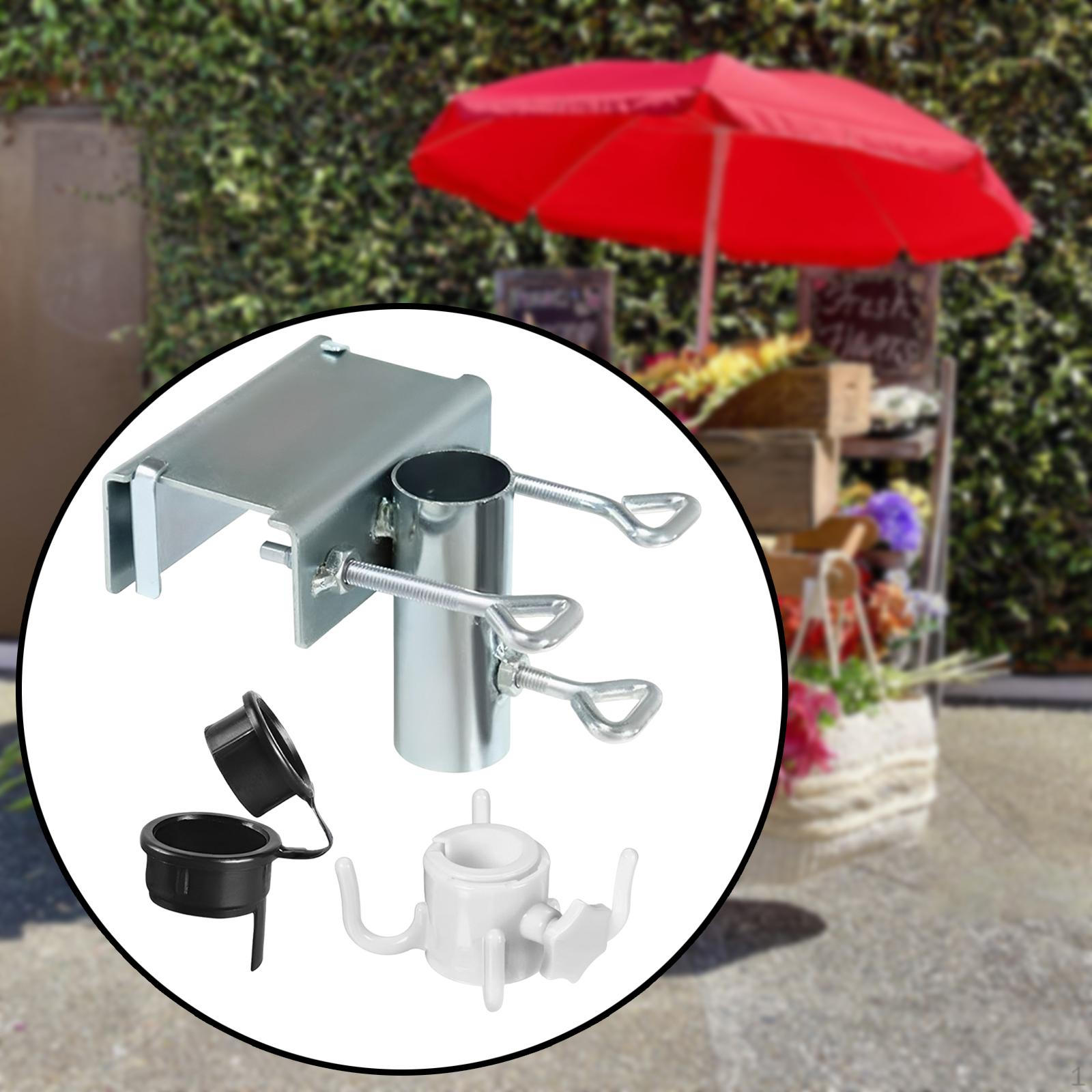 

Подставка для зонта на палубе, зажимное крепление, регулируемая максимальная зажимаемая ширина, 4,5 см, держатель зонтика на балконе для White Hook