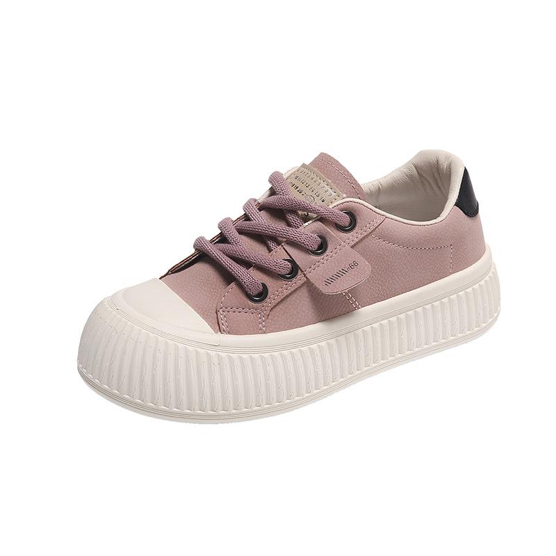 

2025 summer and autumn Internet celebrities new breathable lace-up women s shoes soft sole versatile single shoes casual style retro women s board s 40 фіолетовий
