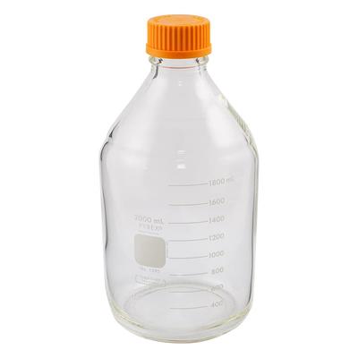 Corning PYREX Medium Bottle (with PYREX® Orange Cap), Clear, 2000mL / 1-4994-07