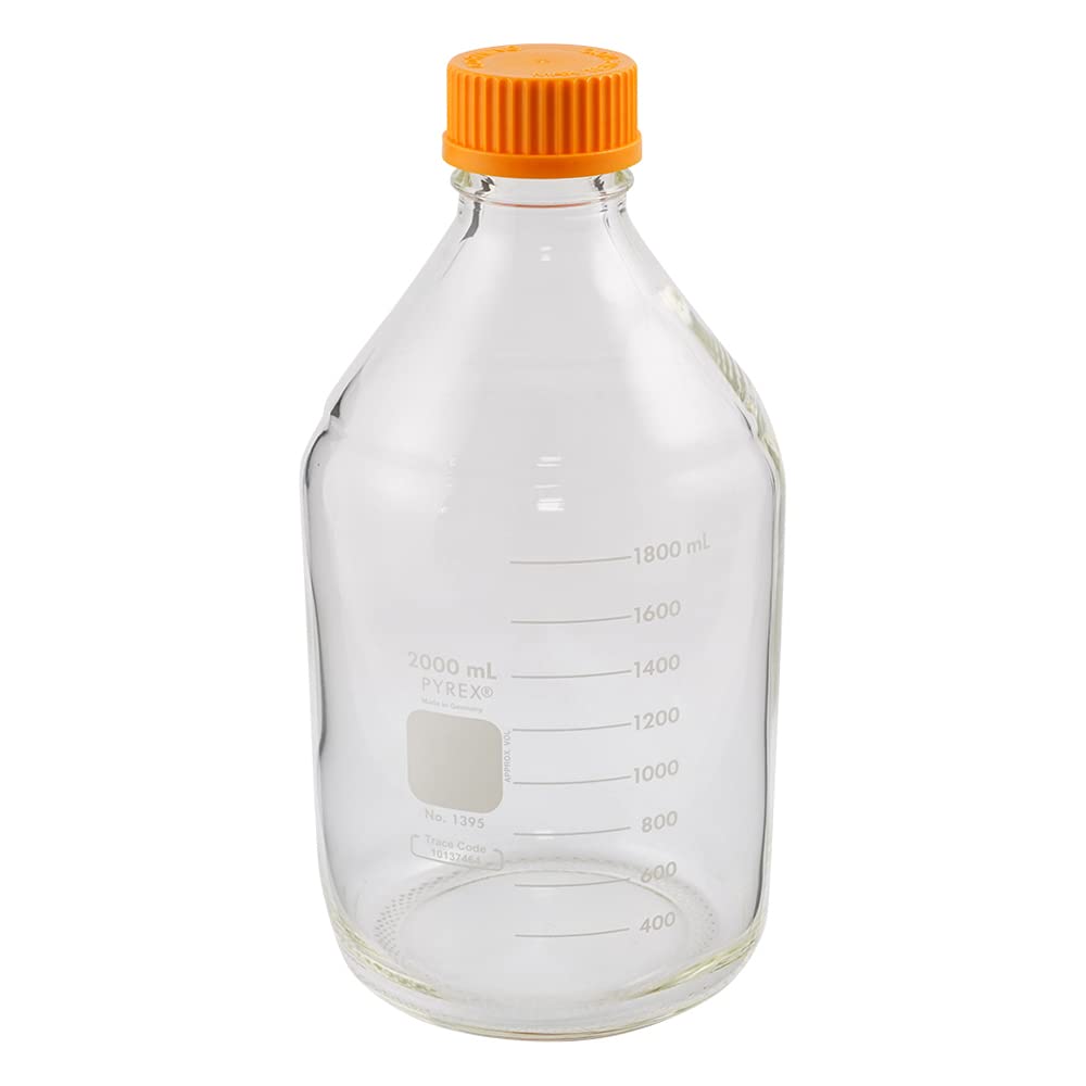 

Corning PYREX Medium Bottle (with PYREX® Orange Cap), Clear, 2000mL / 1-4994-07