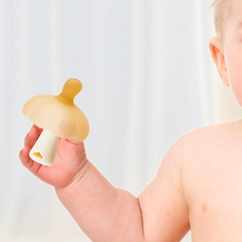 Infant Teeth Soother Silicone Teether Breast Like Shape Ergonomic Handle for Safe Chewing and Teeth Development