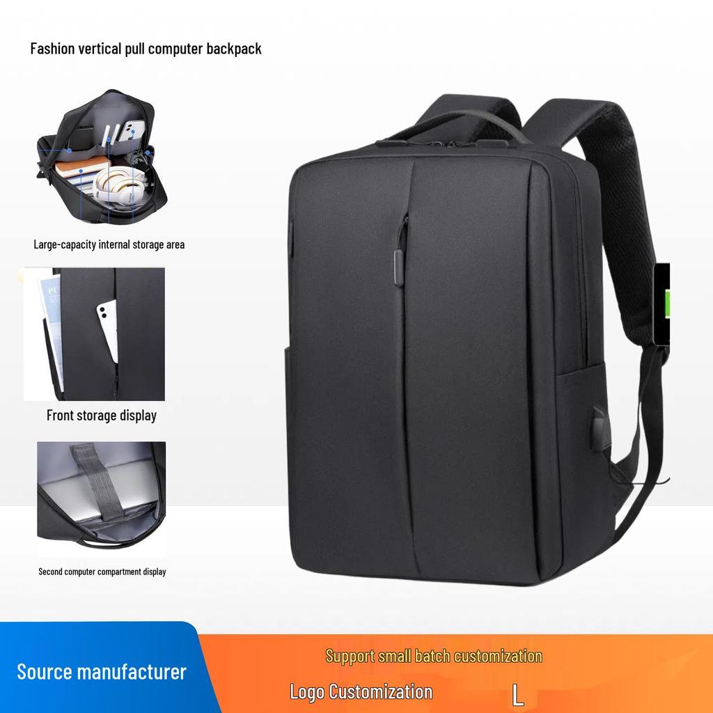 Men's Water-Resistant Casual Business Laptop Backpack with Large Capacity