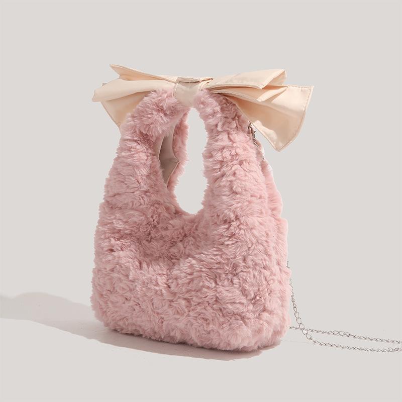 New Bow Mao Mao Bag Autumn and Winter Women's Bag Commuter Handbag Fashion Large Capacity One Shoulder Oblique Span Bag Tide