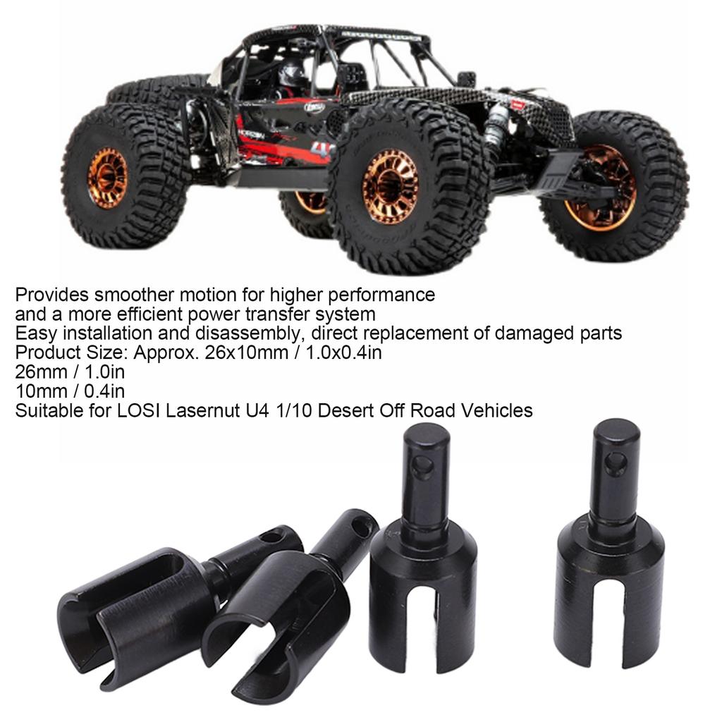 4Pcs RC Differential Cups Outdrive Diff Differential for LOSI Lasernut U4 Tenacity 1/10 Off Road Vehicles LOS232030
