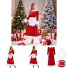 Christmas Santa Costume Dress For Adults With Polyester Fabric For Holiday Parties