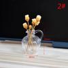 1:12 Dollhouse Mini Glass Teacup Flat Bottom/High Foot Teapot Vase Home Decor