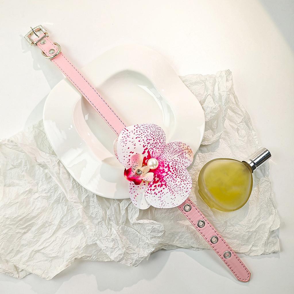 Super Immortal Mori Small Fresh Simulated Phalaenopsis Collar, Sweet And Pure Wind Gentle Three-Dimensional Flower Collarbone Chain Female