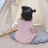 Korean Style Baby Bodysuit - Spring/Summer Pure Cotton Plaid Romper for Newborns