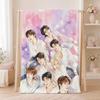 Popular Group A-ATEEZS Throw Summer Flannel Throw Blanket Soft Antistatic Washable KidFriendly Couch Bed