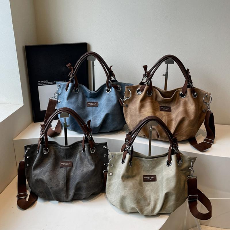 Yogodlns Fashion Minimalist PU Leather Shoulder Bag Casual Large Capacity Tote Bag For Women's Trendy Large Commuting Handbag