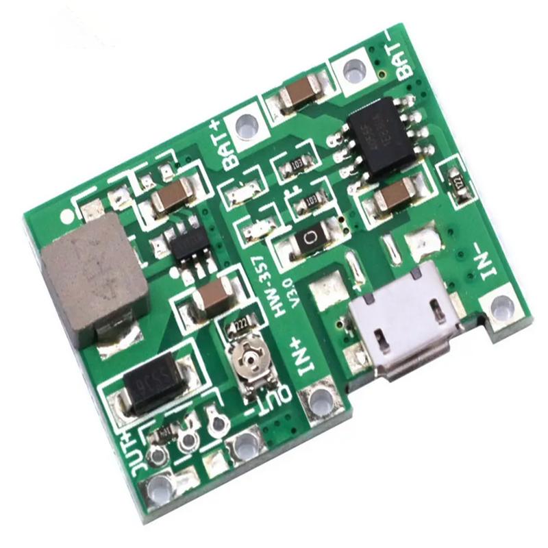 Lithium Li-ion 18650 3.7V 4.2V Battery Charger Board DC-DC Step Up Boost Module TP4056 + MT3608 DIY Kit Parts