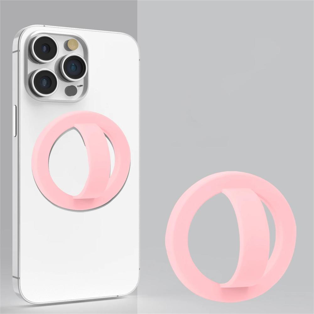 Strong Magnetic Liquid Silicone Comfortable Circular Grip Phone Holder For MagSafe Ring Shape Phone Accessories For iPhone 16
