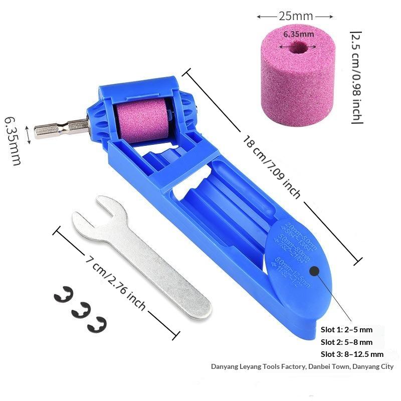Portable 2.0-12.5Mm Drill Bit Sharpening Machine With Grinding Wheel Twist Drill Bit Sharpener Corundum Grinding Wheel Bit Tool