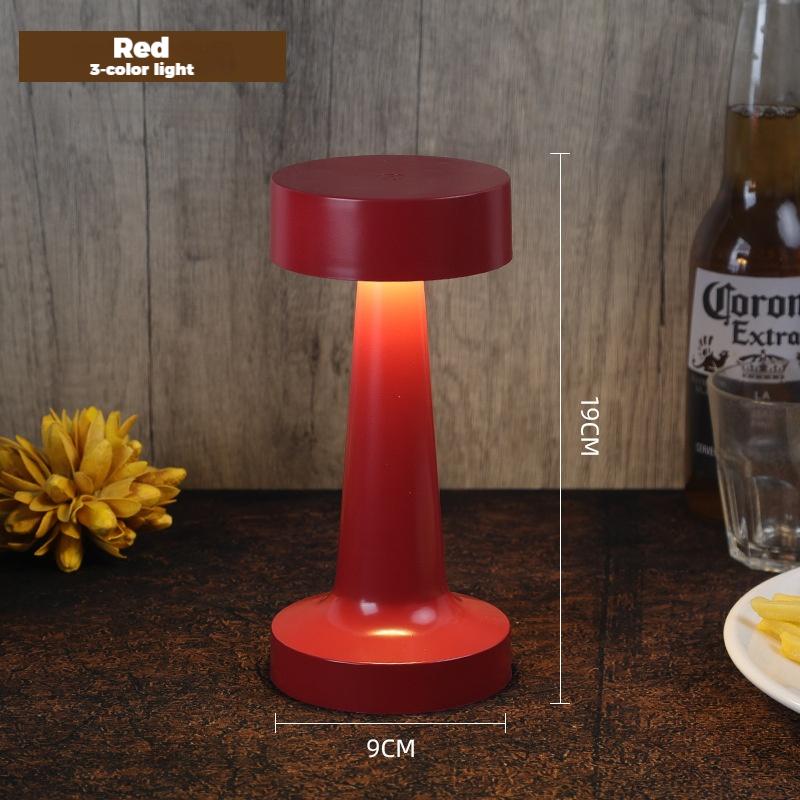 3-Color Light Retro Table Lamp Touch Decor for Bar Coffee Table Restaurant Decor Light Desk LED Rechargeable Night Lights