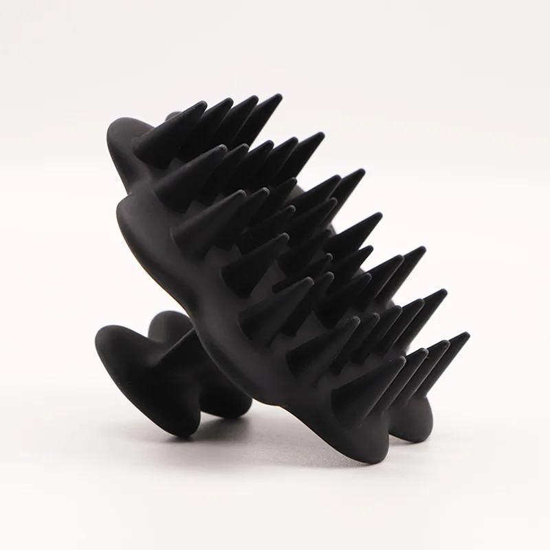 Silicone Shampoo Brush Head Scalp Massage Comb Clean The Scalp Thoroughly Body Bath Brush Salon Hairdressing Tool