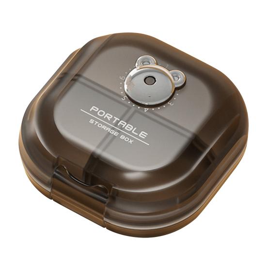 Portable Double-layer Pill Box Medicine Organizer Large Capacity Multiple Compartments Compact Pill Organizer Case