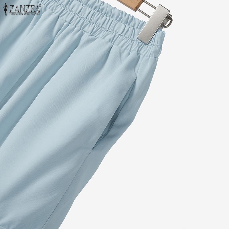 ZANZEA Lässiges zweiteiliges Anzug-Set für Damen mit langärmeliger Bluse und Hose