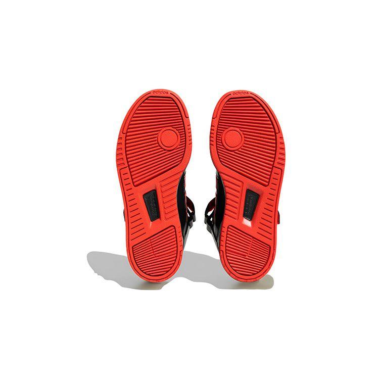 Adidas Neo Postmove Mid Trendy Casual Durable Support Sweat-Absorbing High-Top Skate Shoes Kids Sneakers Black Red IE4245